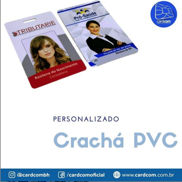 Crachá PVC para sócios de clubes Belo Horizonte - Cardcom Crachá, Cartão e  Carteirinha em PVC