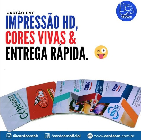 Cartão em PVC impressão HD